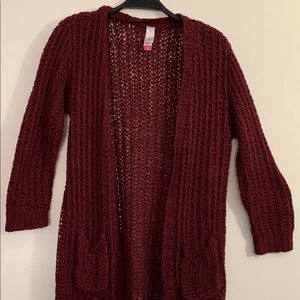 Thigh length cardigan